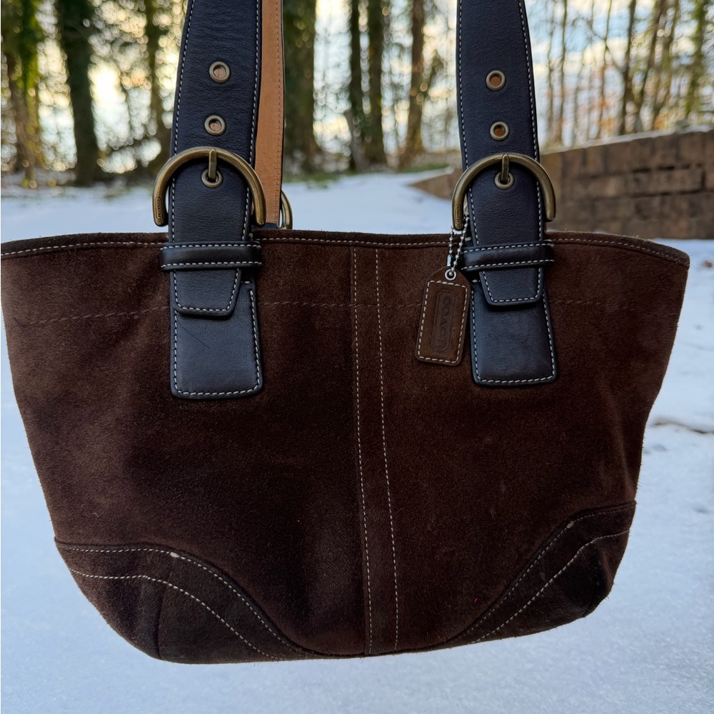 2000s Coach Soho Suede Shoulder Bag - Picture 3 of 10